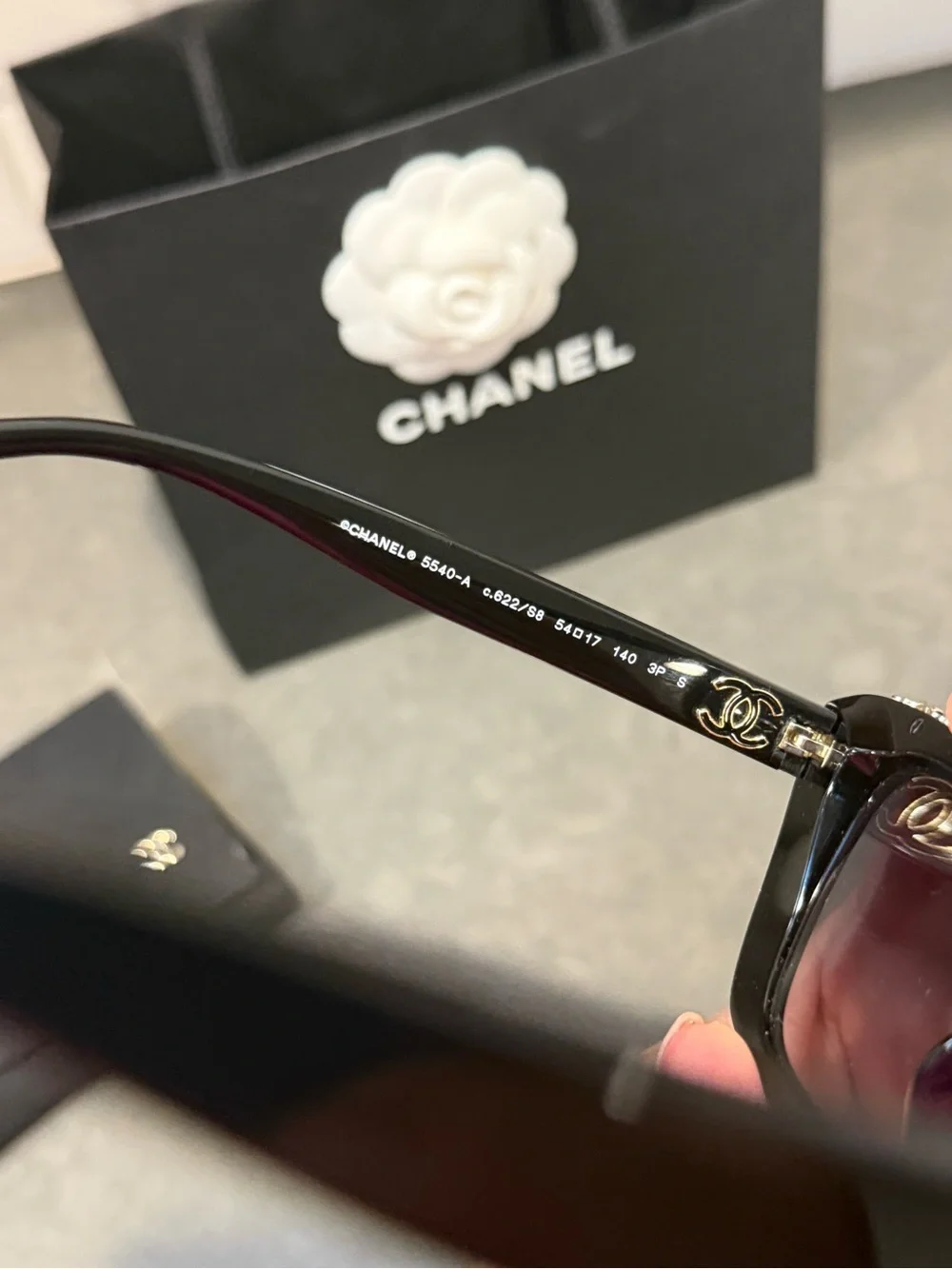 Chanel Cat Eye Polarized Sunglasses with CCs on Top